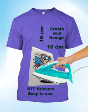 DTF Sticker 15cm Hight & 10cm Width