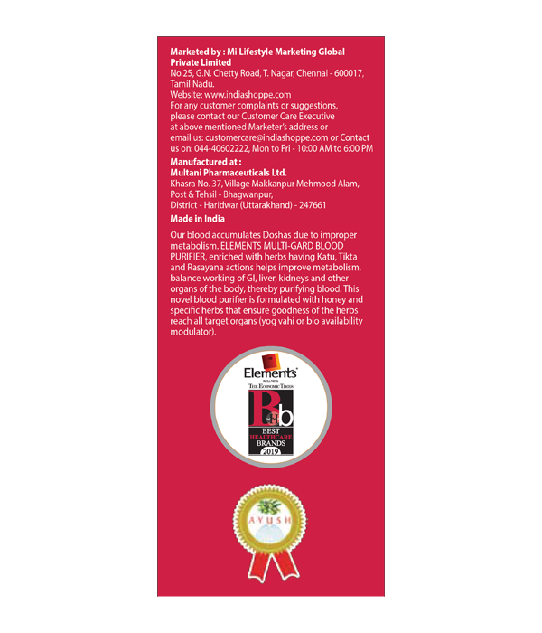 Elements Wellness Multi-Gard Blood Purifier (200ml) - Image 3